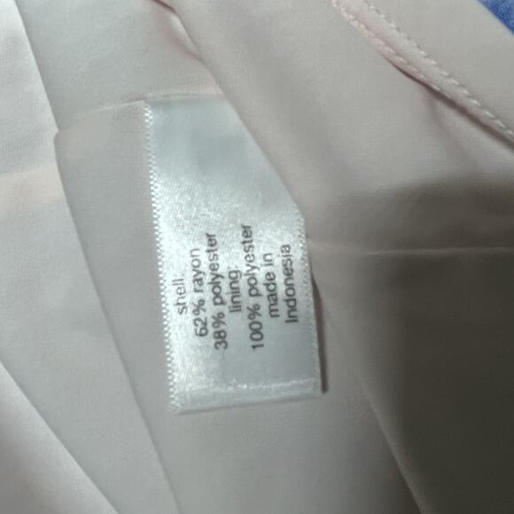 LANE BRYANT Dress Women 18 Blue Pink A Line Sleeveless Square Neck Maxi 2801 - Picture 5 of 9